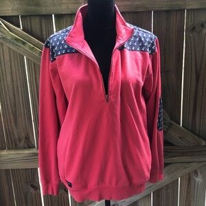 Simply Southern Pink & Blue Pullover Shirt with Anchor Accents Size S
